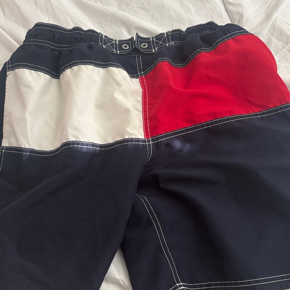 Tommy Hilfiger Red, White, and Blue Board Shorts